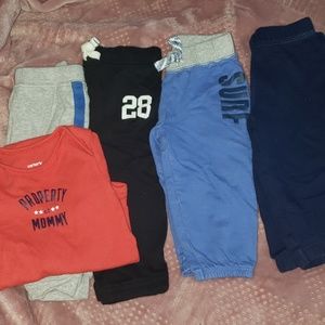 Carter's pants lot with 1 long sleeved onsie